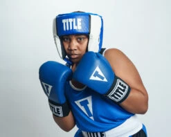 TITLE Boxing Aerovent Elite USA Boxing Competition Headgear – Open Face -Top Boxing Store ACHEX1BL 1