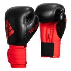 Adidas Hybrid 100 Boxing Gloves -Top Boxing Store ADIH100 BK RD 002