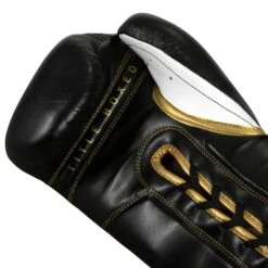 TITLE Boxeo Mexican Leather Lace Training Gloves Quatro -Top Boxing Store BATGL4 BK WH 5