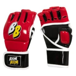 BOOM BOOM Boxing Bomber Youth MMA Gloves -Top Boxing Store BBMMGY RD BK WH 02