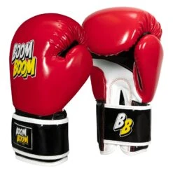 BOOM BOOM Boxing Striker Youth Boxing Gloves -Top Boxing Store BBSBGY2 RD BK 002