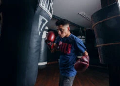 TITLE Boxing Blood Red Leather Training Gloves -Top Boxing Store BRTGRD 4