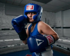 TITLE Classic USA Boxing Competition Headgear – With Cheeks -Top Boxing Store CACHXBL 2