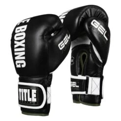 TITLE Boxing Gel Soft Strike Bag Gloves -Top Boxing Store CSSGBG1 BK GN 02