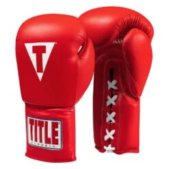 TITLE Classic Leather Lace Training Gloves 2.0 -Top Boxing Store CTSGL2 RD 02