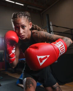 TITLE Classic Leather Lace Training Gloves 2.0 -Top Boxing Store CTSGL2RD 1