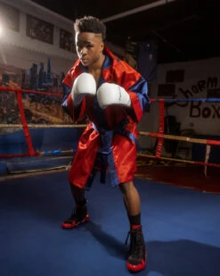 Fighting Full Length Robe -Top Boxing Store FFLRRDBL 1