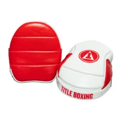 TITLE Boxing Fighting Fresh Leather Punch Mitts -Top Boxing Store FFPM RD WH 4