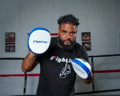 Fighting Freedom Leather Focus Mitts -Top Boxing Store FLFM2WHBL 2