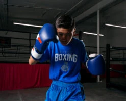 Fighting Force Leather Bag Gloves -Top Boxing Store FTGFBGBLWHBK 1