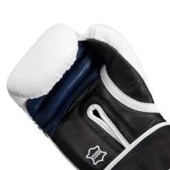 Fighting Ferocity Leather Training Gloves -Top Boxing Store FTGTG WH BK BL 5