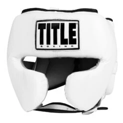 TITLE Boxing Leather Sparring Headgear -Top Boxing Store FTHG WH 2