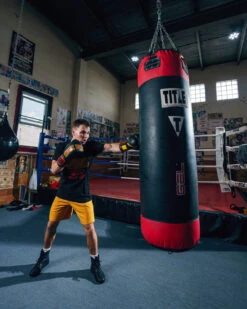 TITLE Boxing Gel World Strap Style Heavy Bag 2.0 -Top Boxing Store GHBV2BKRD 2