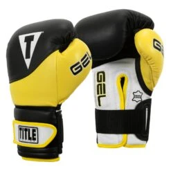 TITLE Boxing Gel Suspense V2T Training Gloves -Top Boxing Store GSTGEV2T BK YE 02