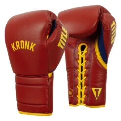 KRONK Boxing Gym Lace-Up Training Gloves 11 KRONK Boxing Gym Lace-Up Training Gloves -Top Boxing Store KNKSG RD GD 2