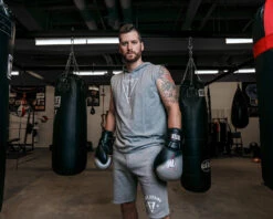 TITLE Boxing Outline Sleeveless Hoodie -Top Boxing Store LTA3GR 1