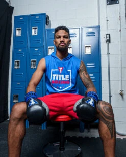 TITLE Boxing Jumbo Logo Sleeveless Hoodie -Top Boxing Store LTA4BL 1