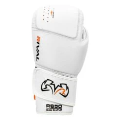 Rival Boxing Intelli-Shock Leather Bag Gloves -Top Boxing Store RB50 WH 3