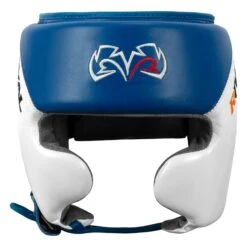 Rival Boxing Amateur Competition Headgear With Cheek Protect -Top Boxing Store RHGC2C BL WH 2