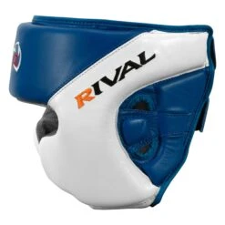 Rival Boxing Amateur Competition Headgear With Cheek Protect -Top Boxing Store RHGC2C BL WH 3