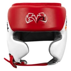 Rival Boxing Amateur Competition Headgear With Cheek Protect -Top Boxing Store RHGC2C RD WH 2