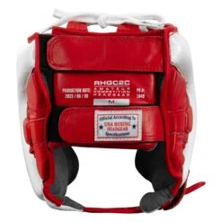 Rival Boxing Amateur Competition Headgear With Cheek Protect -Top Boxing Store RHGC2C RD WH 4