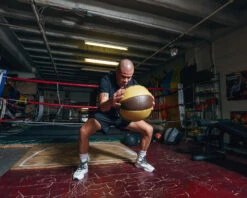 TITLE Boxing Retro Leather Medicine Balls -Top Boxing Store ROSMBBR 3