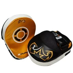 Rival Boxing Curved Punch Mitts -Top Boxing Store RPM7 BK GD 3