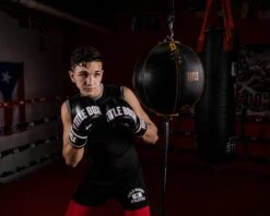 TITLE Boxing Retro Style Leather Double End Bag -Top Boxing Store RSLDEB BKGD