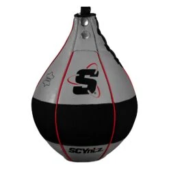 SCYntz Leather Speed Bag -Top Boxing Store SCYSB GR BK 1
