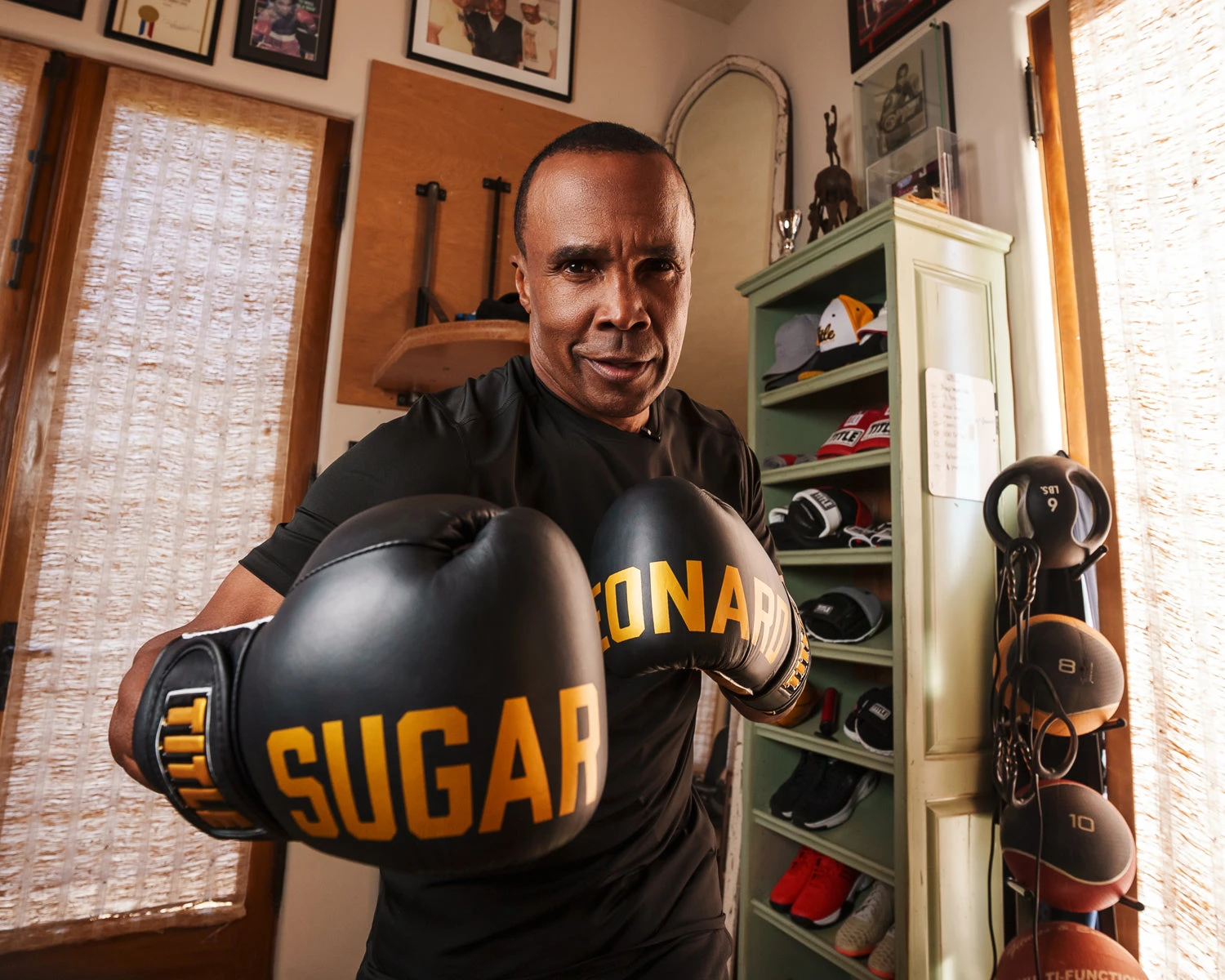 TITLE Boxing Sugar Ray Leonard Leather Bag Gloves 2 TITLE Boxing Sugar Ray Leonard Leather Bag Gloves - Image 2