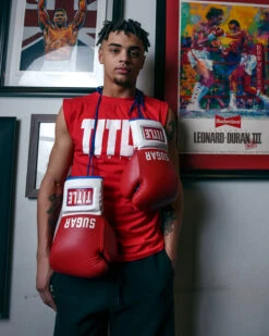 TITLE Boxing Sugar Ray Leonard Signature Leather Sparring Gloves -Top Boxing Store SRLSLSG 4 2