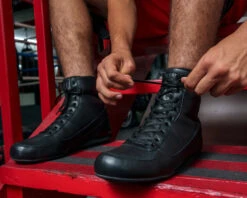 TITLE Boxing Old School Leather Boxing Shoes -Top Boxing Store TBS43BK 2