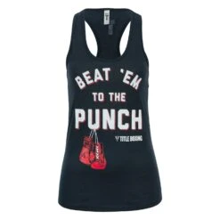 TITLE Boxing Beat Em To The Punch Women's Tank -Top Boxing Store TBWTS204 NV 1