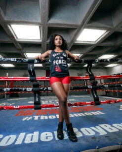 TITLE Boxing Beat Em To The Punch Women's Tank -Top Boxing Store TBWTS204BK 2