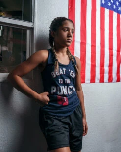 TITLE Boxing Beat Em To The Punch Women's Tank -Top Boxing Store TBWTS204NV 1