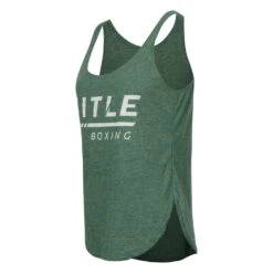 TITLE Boxing Women's Striped Wordmark Cropped Tank -Top Boxing Store TBWTS216 GN 3