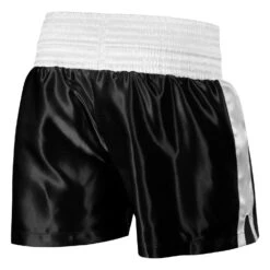 TITLE Boxing Professional Women’s Satin Striped Boxing Trunks -Top Boxing Store TPBTW2 BK WH 3