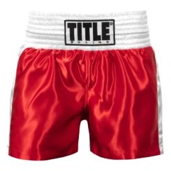 TITLE Boxing Professional Women’s Satin Striped Boxing Trunks -Top Boxing Store TPBTW2 RD WH 2