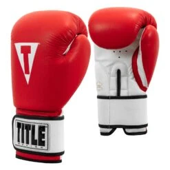 TITLE Premier Leather Super Bag Gloves 2.0 -Top Boxing Store TSBG2 RD WH 002