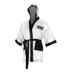 TITLE Boxing Fingertip Robe -Top Boxing Store TSRF2 WH BK 2