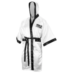 TITLE Boxing Full Length Robe -Top Boxing Store TSRFL WH BK 2