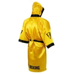 TITLE Boxing Pro Full Length Boxing Robe -Top Boxing Store TSRFL2 GD BK 02