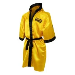 TITLE Boxing Pro Full Length Boxing Robe -Top Boxing Store TSRFL2 GD BK 03