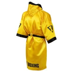 TITLE Boxing Pro Full Length Boxing Robe -Top Boxing Store TSRFL2 GD BK 04