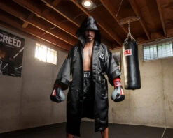 TITLE Boxing Full Length Robe -Top Boxing Store TSRFLBK 1