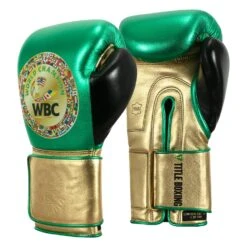 WBC By TITLE Boxing Green Belt Bag Gloves 20 WBC By TITLE Boxing Green Belt Bag Gloves -Top Boxing Store WGBBG GN GD BK 2