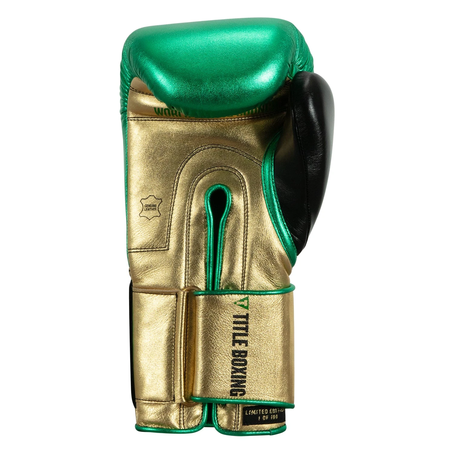WBC By TITLE Boxing Green Belt Bag Gloves 10 WBC By TITLE Boxing Green Belt Bag Gloves - Image 10