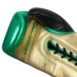 WBC By TITLE Boxing Green Belt Sparring Gloves -Top Boxing Store WGBSG GN GD BK 5