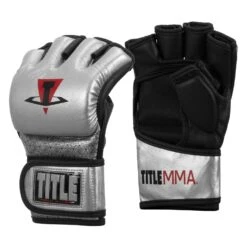 TITLE MMA Menace Metallic Training Gloves -Top Boxing Store XMMTG SV BK 002